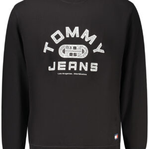 TOMMY HILFIGER MEN'S BLACK ZIP-UP SWEATSHIRT