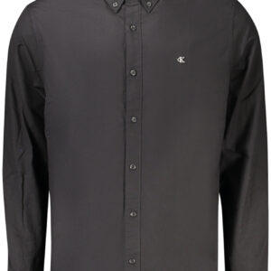 CALVIN KLEIN MEN'S LONG-SLEEVED SHIRT BLACK