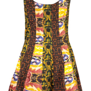 DESIGUAL SHORT DRESS FOR WOMEN IN YELLOW