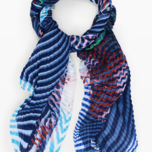 DESIGUAL WOMEN'S BLUE SCARF