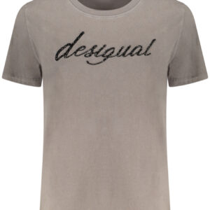 DESIGUAL WOMEN'S SHORT-SLEEVE T-SHIRT GREY