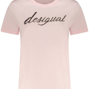 DESIGUAL WOMEN'S PINK SHORT-SLEEVE T-SHIRT