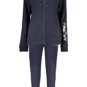 FREDDY WOMEN'S BLUE ZIP-UP SWEATSHIRT