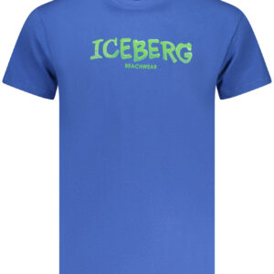 ICEBERG MEN'S SHORT-SLEEVED T-SHIRT, BLUE