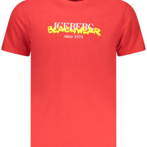 ICEBERG MEN'S SHORT-SLEEVED T-SHIRT, RED
