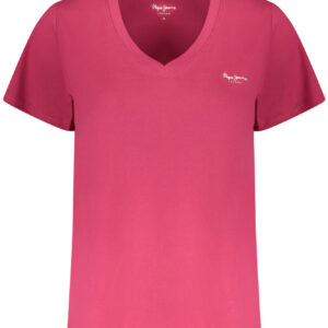 PEPE JEANS WOMEN'S PINK SHORT-SLEEVE T-SHIRT