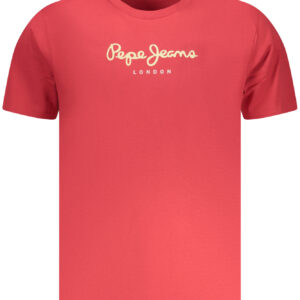 PEPE JEANS MEN'S SHORT-SLEEVED T-SHIRT, RED