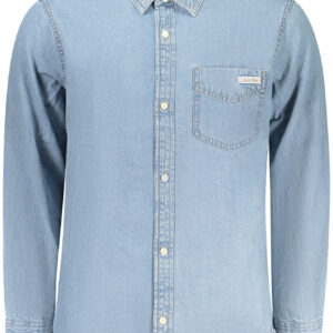 CALVIN KLEIN MEN'S LONG-SLEEVED SHIRT, BLUE