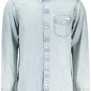 CALVIN KLEIN MEN'S LONG-SLEEVED SHIRT, BLUE
