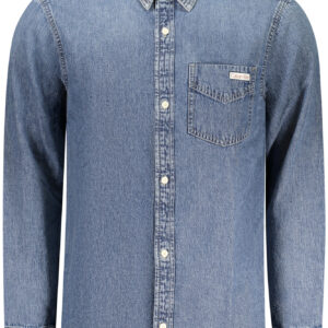 CALVIN KLEIN MEN'S LONG-SLEEVED SHIRT, BLUE