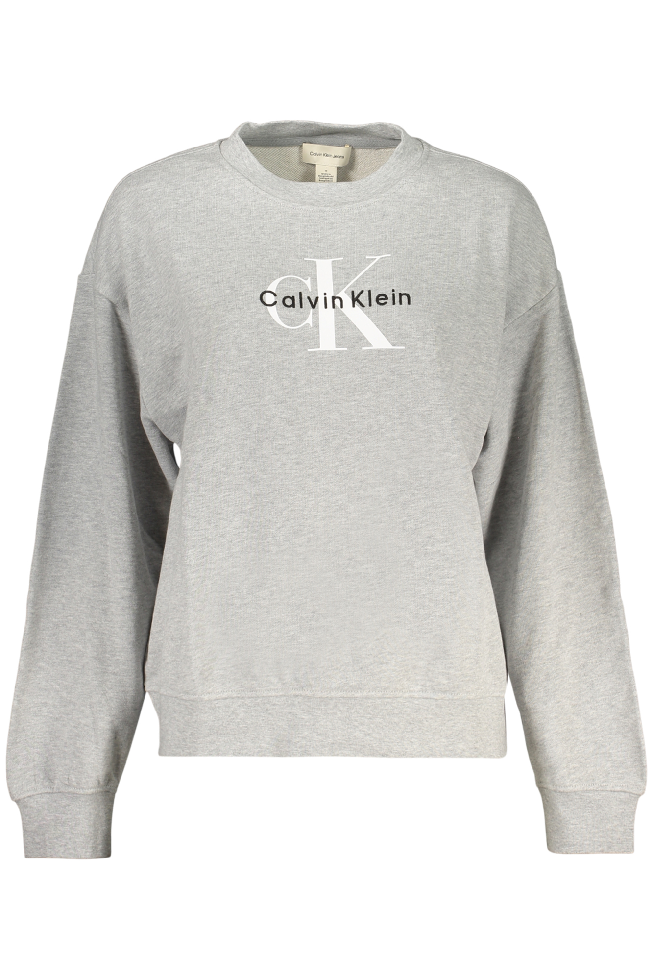 CALVIN KLEIN WOMEN'S GRAY ZIP-UP SWEATSHIRT