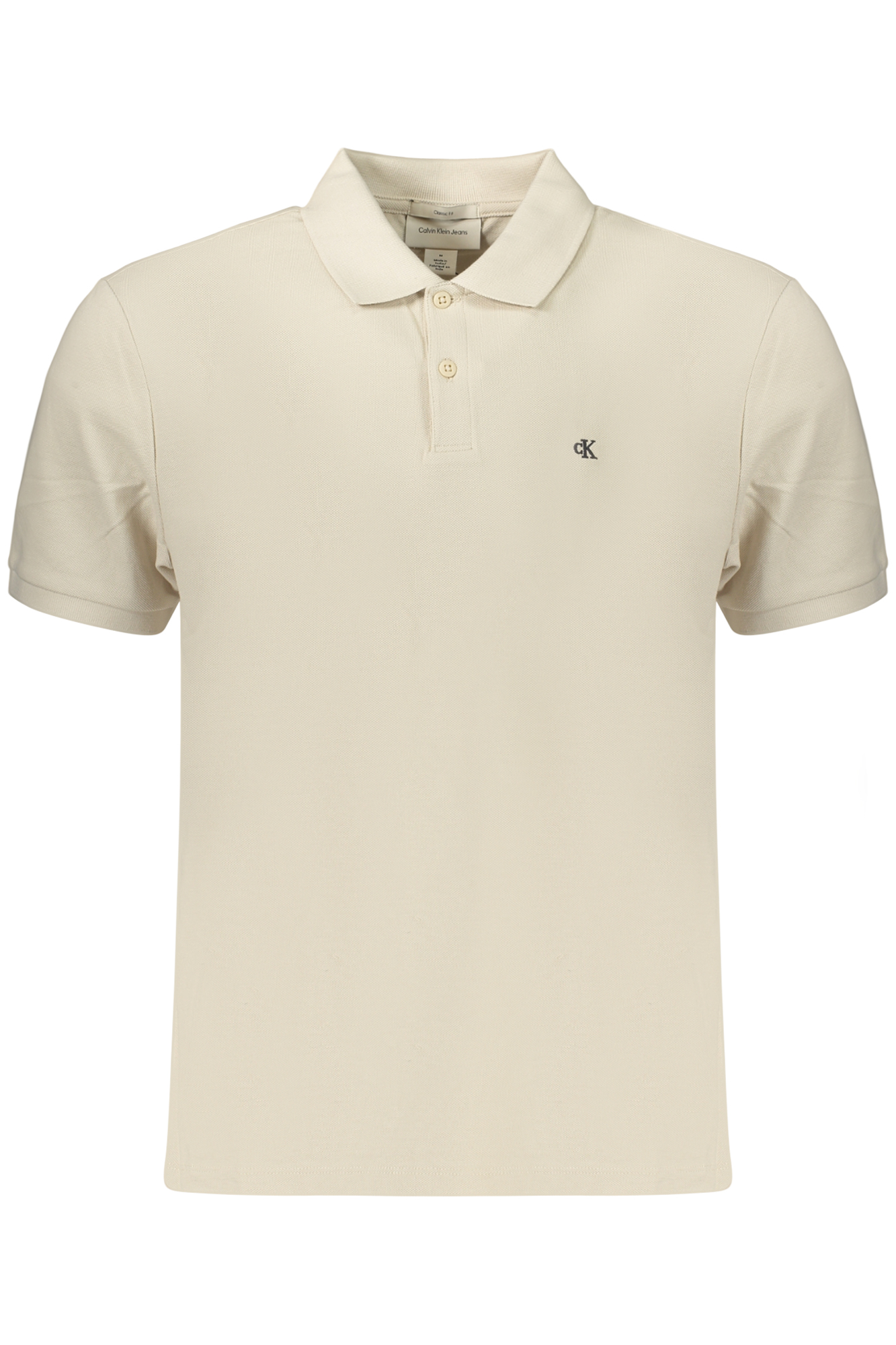 CALVIN KLEIN MEN'S SHORT-SLEEVE POLO SHIRT, BEIGE