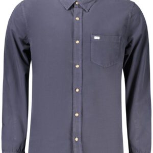 GUESS JEANS MEN'S LONG-SLEEVED SHIRT, BLUE
