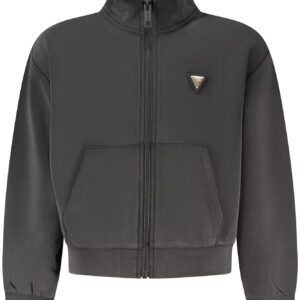GUESS JEANS ZIP-UP SWEATSHIRT FOR GIRLS, BLACK