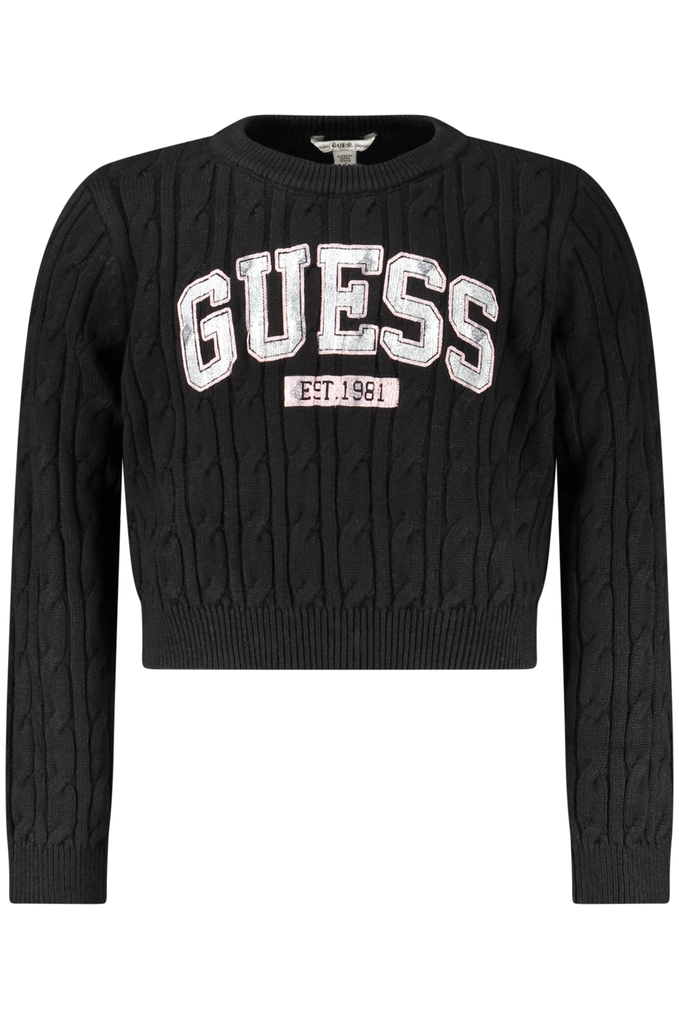GUESS JEANS BLACK SWEATER FOR GIRLS