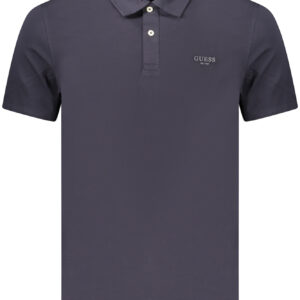 GUESS JEANS MEN'S SHORT-SLEEVE POLO SHIRT, BLUE