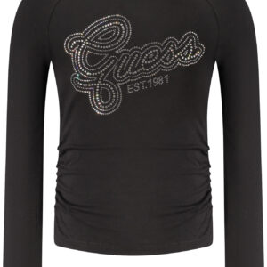 GUESS JEANS LONG-SLEEVED T-SHIRT FOR GIRLS, BLACK