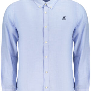 US GRAND MEN'S LONG-SLEEVED SHIRT, BLUE