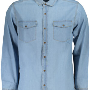 US GRAND MEN'S LONG-SLEEVED SHIRT, BLUE