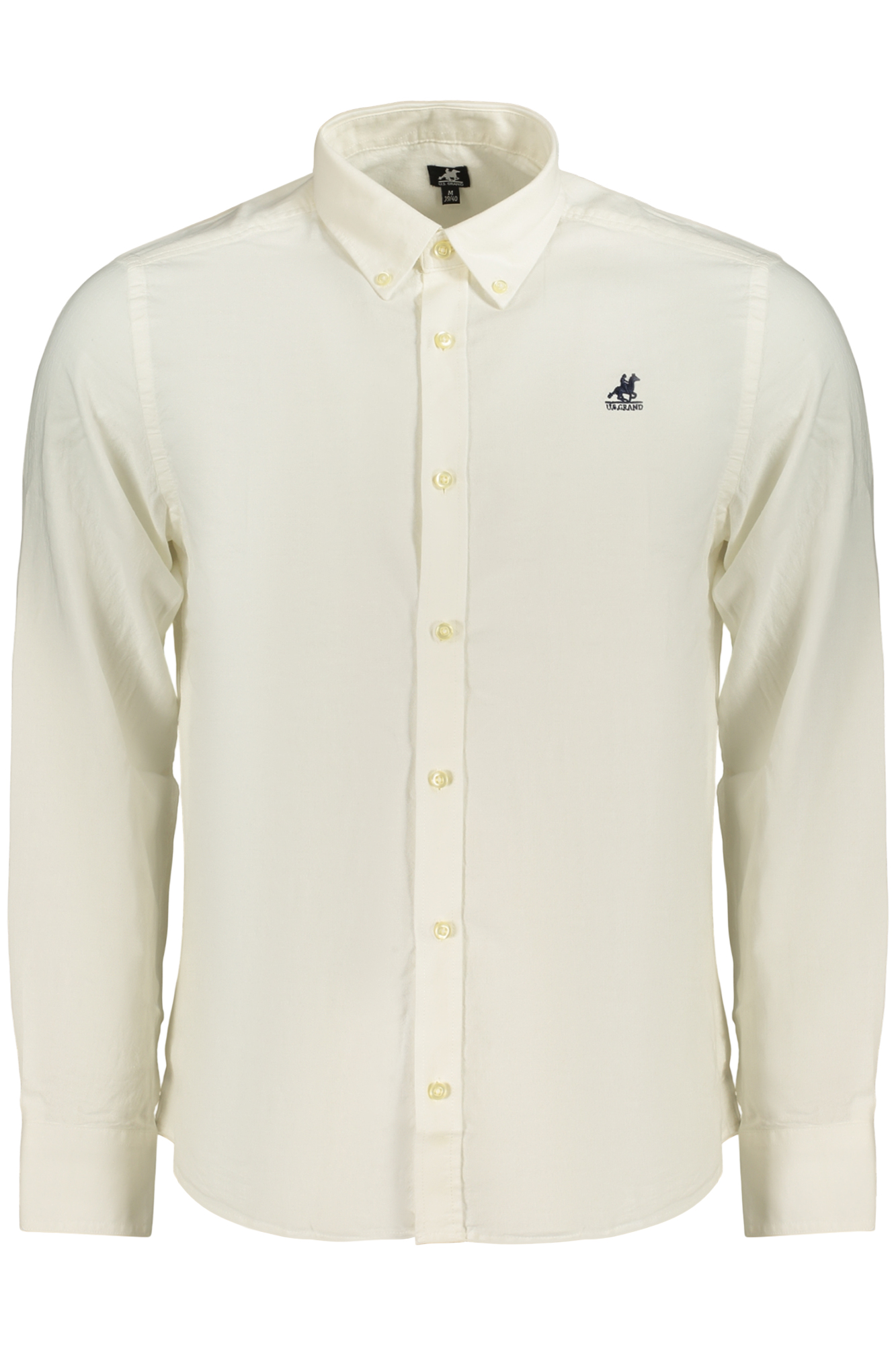 US GRAND MEN'S LONG-SLEEVED WHITE SHIRT