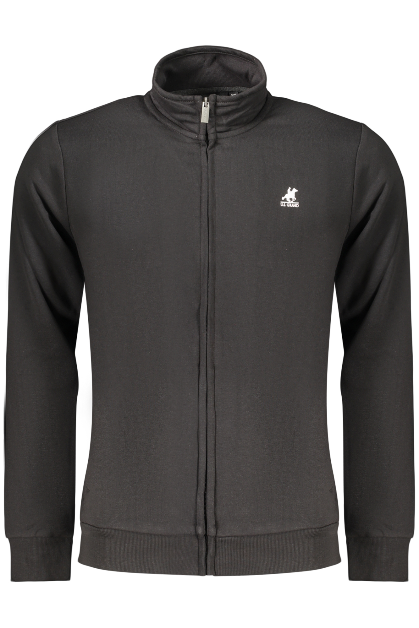 US GRAND MEN'S BLACK ZIP-UP SWEATSHIRT