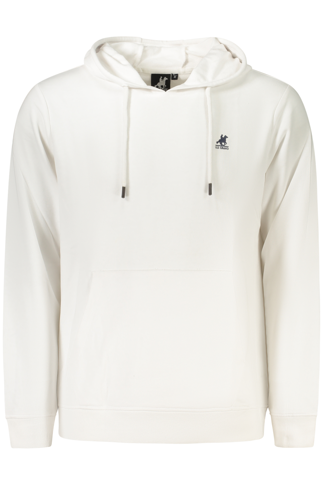 US GRAND MEN'S WHITE ZIP-UP SWEATSHIRT