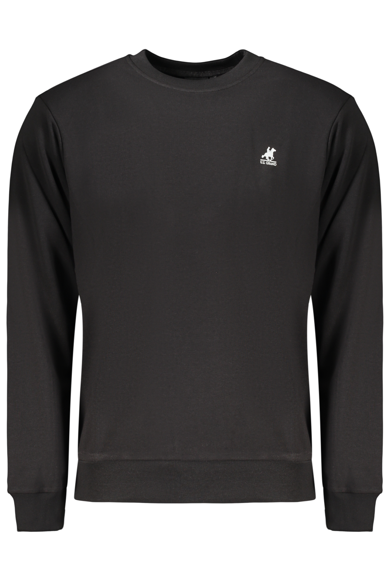 US GRAND MEN'S BLACK ZIP-UP SWEATSHIRT
