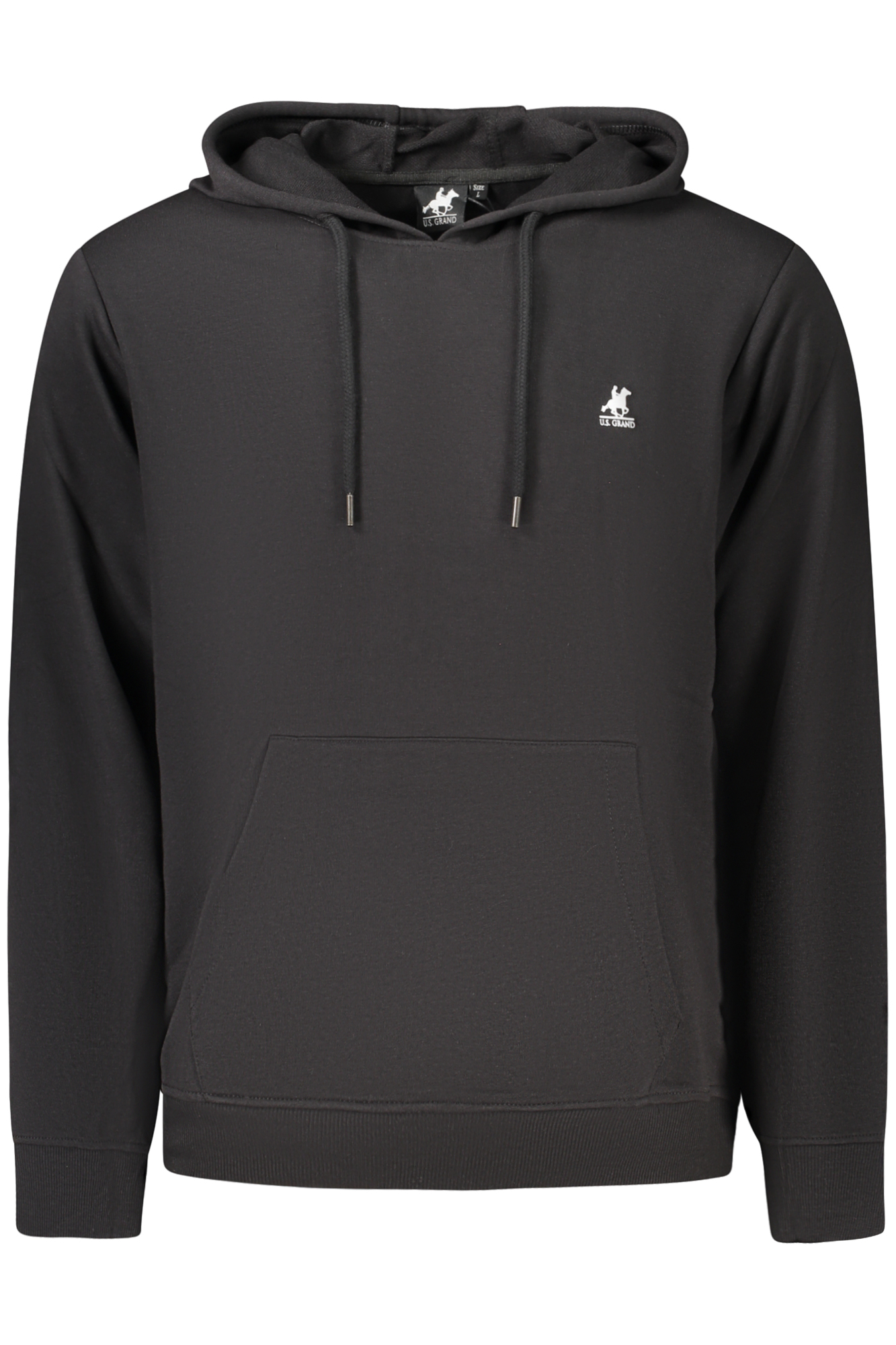 US GRAND MEN'S BLACK ZIP-UP SWEATSHIRT