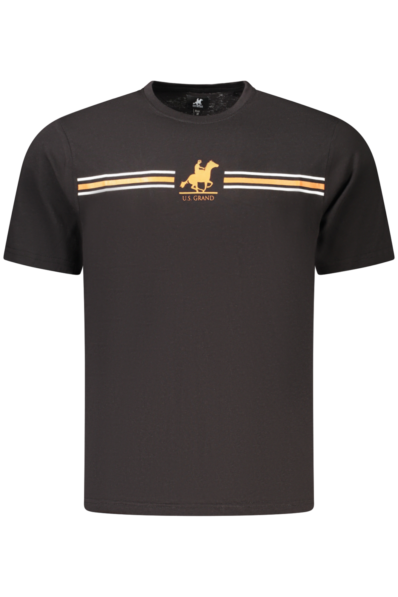 US GRAND MEN'S BLACK SHORT-SLEEVE T-SHIRT